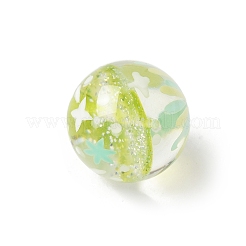 Perles en résine émaillée transparente&nbsp;RESI-M052-01D