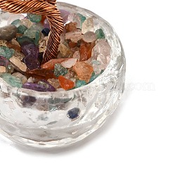 Décorations d'arbre de vie en éclats de quartz jaune naturel&nbsp;DJEW-Q010-01A