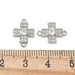 Verbindungsanhänger aus Messing mit Mikropavé-Zirkonia&nbsp;KK-U056-38P