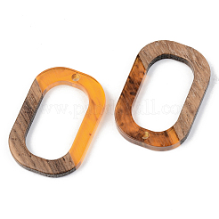 Pendentifs en bois de résine et de noyer&nbsp;RESI-S389-031A-A01