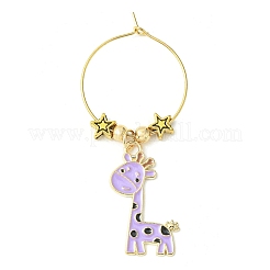 Giraffen-Legierungs-Email-Anhänger&nbsp;AJEW-JO00186