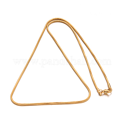 PVD-Vakuumbeschichtung 304 Edelstahl Schlangenketten Halsketten&nbsp;NJEW-M151-11G