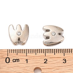 Perline lettera per fare bracciali&nbsp;LS-ALRI-O012-W-NR