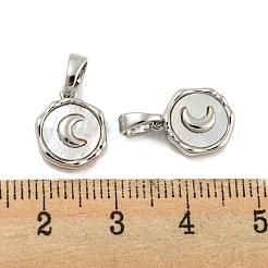 Muschelanhänger aus Messing mit Pavé-Fassung&nbsp;KK-G490-34P