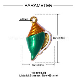 Anhänger aus Edelstahl 304&nbsp;STAS-OY015-18G