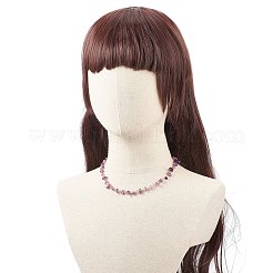 Ametista naturale collane di perline chip&nbsp;NJEW-JN04061-01