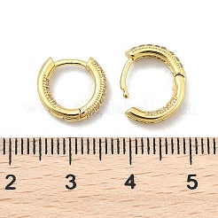 Messing Micro Pave klare Zirkonia Creolen&nbsp;EJEW-D311-101G