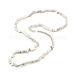 Brins de perles à 2 trou en hématite synthétique non magnétique galvanisée&nbsp;G-E495-11A-03