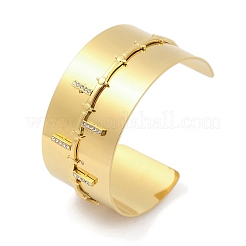 Brazaletes de acero inoxidable 304 con rhinestone&nbsp;BJEW-M082-04G-01