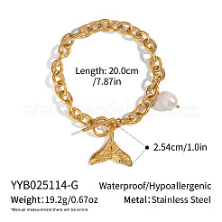 Braccialetti con ciondolo a coda di pesce in acciaio inossidabile 304&nbsp;TD7743-1