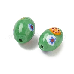Perle di vetro millefiori fatto a mano&nbsp;LAMP-U004-02B
