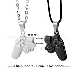 Pendentif en alliage de contrôleur de jeu magnétique ensemble de colliers assortis&nbsp;JN1013B