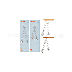 Chaînes de compteur de rangées de tricot en laiton&nbsp;HJEW-NB00130