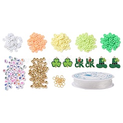 DIY-Set zur Herstellung von Armbändern aus Fimo-Perlen zum St. Patrick's Day&nbsp;DIY-TZ0001-09