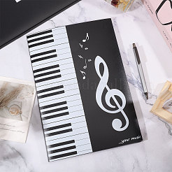 Cartella di spartiti per pianoforte in plastica PP da 6 pagina&nbsp;AJEW-WH0609-433