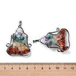 Edelsteinanhänger mit Chakra-Motiv&nbsp;G-F777-03P