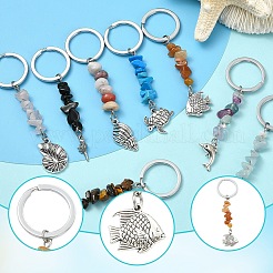 14 pendentif décoratif en pierres précieuses naturelles et synthétiques&nbsp;HJEW-YW00196