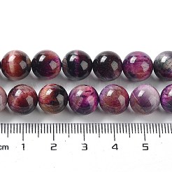 Fili di perline occhio di tigre arcobaleno naturale&nbsp;G-NH0002-A01-C02