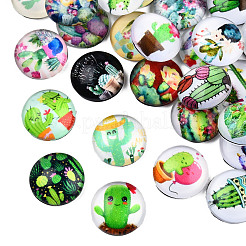 Cabochons di vetro&nbsp;GGLA-WH0001-27A