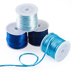 4 Rolle Nylon-Rattail-Satinschnur in 4 Farben&nbsp;NWIR-TA0001-39C