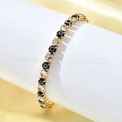 Bracelets à maillons et breloques en laiton émaillé&nbsp;BJEW-Z094-02G-02B