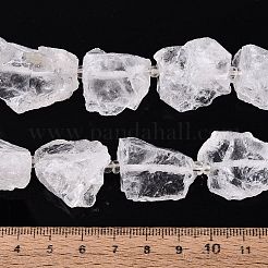 Fili di perle grezze di cristallo di quarzo naturale&nbsp;G-Q606-93