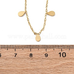 Y-Halsketten aus 304 Edelstahl mit Tropfenquaste&nbsp;NJEW-R026-24G
