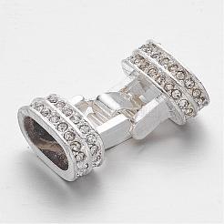 Legierung Kristall Strass Falte über Verschlüsse&nbsp;ALRI-M002-01S