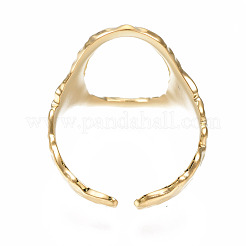 Anello polsino ovale aperto in acciaio inossidabile 304&nbsp;RJEW-T023-91G