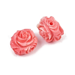 Perles sculptées teintes en coquille synthétique&nbsp;SHEL-U001-07