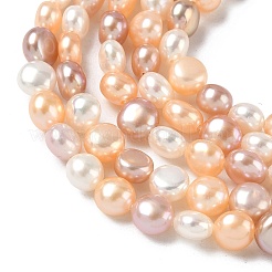 Fili di perle di perle d'acqua dolce coltivate naturali&nbsp;PEAR-C004-21A