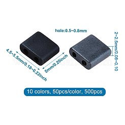 500 pz 10 colori perline di vetro a 2 fori&nbsp;SEED-CD0001-02B
