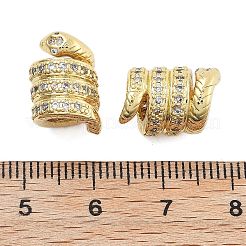 Messing Mikro ebnen Zirkonia European Beads&nbsp;KK-Q006-49G