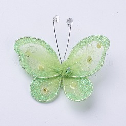 Décoration de papillon de polyester&nbsp;DIY-WH0018-03K