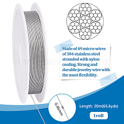 Alambre de acero inoxidable 304 con forma de cola de tigre para bisutería.&nbsp;TWIR-WH0002-24C