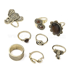 Legierung mit Acryl-Fingerring-Sets&nbsp;RJEW-Z119-01AG