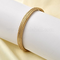Geflochtene Armreifen aus 304er Edelstahl für Damen&nbsp;BJEW-A067-08G