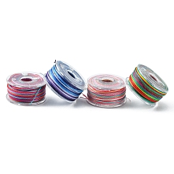 25 rouleau de fil de polyester ciré teinté segment rond 25 couleurs&nbsp;YC-YW0001-02A