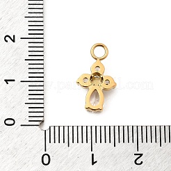 Colgantes de circonita cúbica micropavé de acero inoxidable 304&nbsp;STAS-P431-40A-G