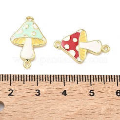 Dijes conectores de eslabones de setas esmaltados en latón otoñal&nbsp;KK-K417-03B-G