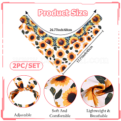 2 Stück Hundehalstuch aus Polyester in 2 Ausführungen&nbsp;AJEW-WH0456-004