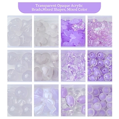 Transparente undurchsichtige Acrylperlen&nbsp;OACR-FS0001-80