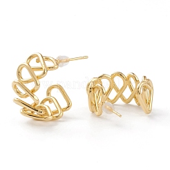 Orecchini a mezzo cerchio in ottone&nbsp;EJEW-A056-19G
