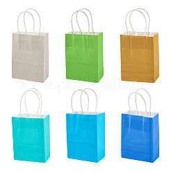 12 Stück 6 Farben reine Farbe Kraftpapiertüten&nbsp;AJEW-TA0002-64B
