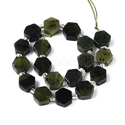 Natürliche kanadische Jade Perlen Stränge&nbsp;G-P534-A18-02