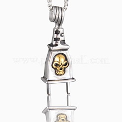 Collar con colgante de calavera de Halloween de acero inoxidable 304&nbsp;FS-WG2C8C2-04
