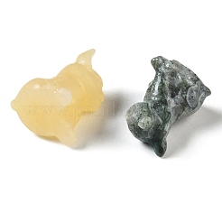 Aus natürlichen und synthetischen Edelsteinen geschnitzte Hundefiguren&nbsp;DJEW-M015-10