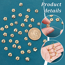 100 pièce de capuchons de perles en laiton de 10 styles&nbsp;KK-PH0006-60