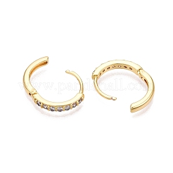 Ring Messing Micro Pave Zirkonia Creolen für Frauen&nbsp;EJEW-N054-56G