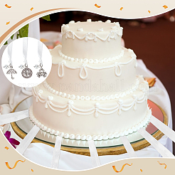 12 Stück Hochzeitstortenanhänger im 12-Stil für Brautjungfern&nbsp;BJEW-AB00015
